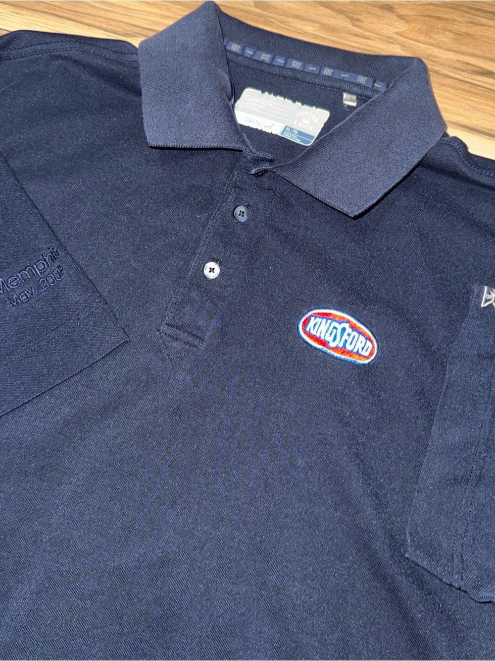 Cutter & Buck Extra Large Polo Bar-B-Q Kingsford Memphis 2003 Embroidered Navy